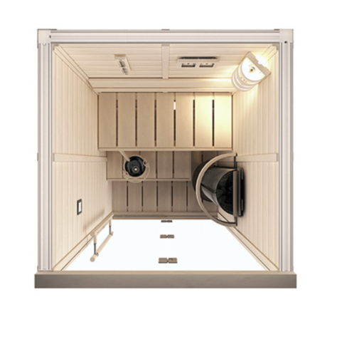 САУНА В СБОРЕ SAWO 1414RS-CS-G (1,4М Х 1,4М, ЕЛЬ, ПОЛНОСТЬЮ СТЕКЛЯННАЯ СТЕНА, ДИЗАЙН CLASSIC, ПРАВАЯ) (рис.1)